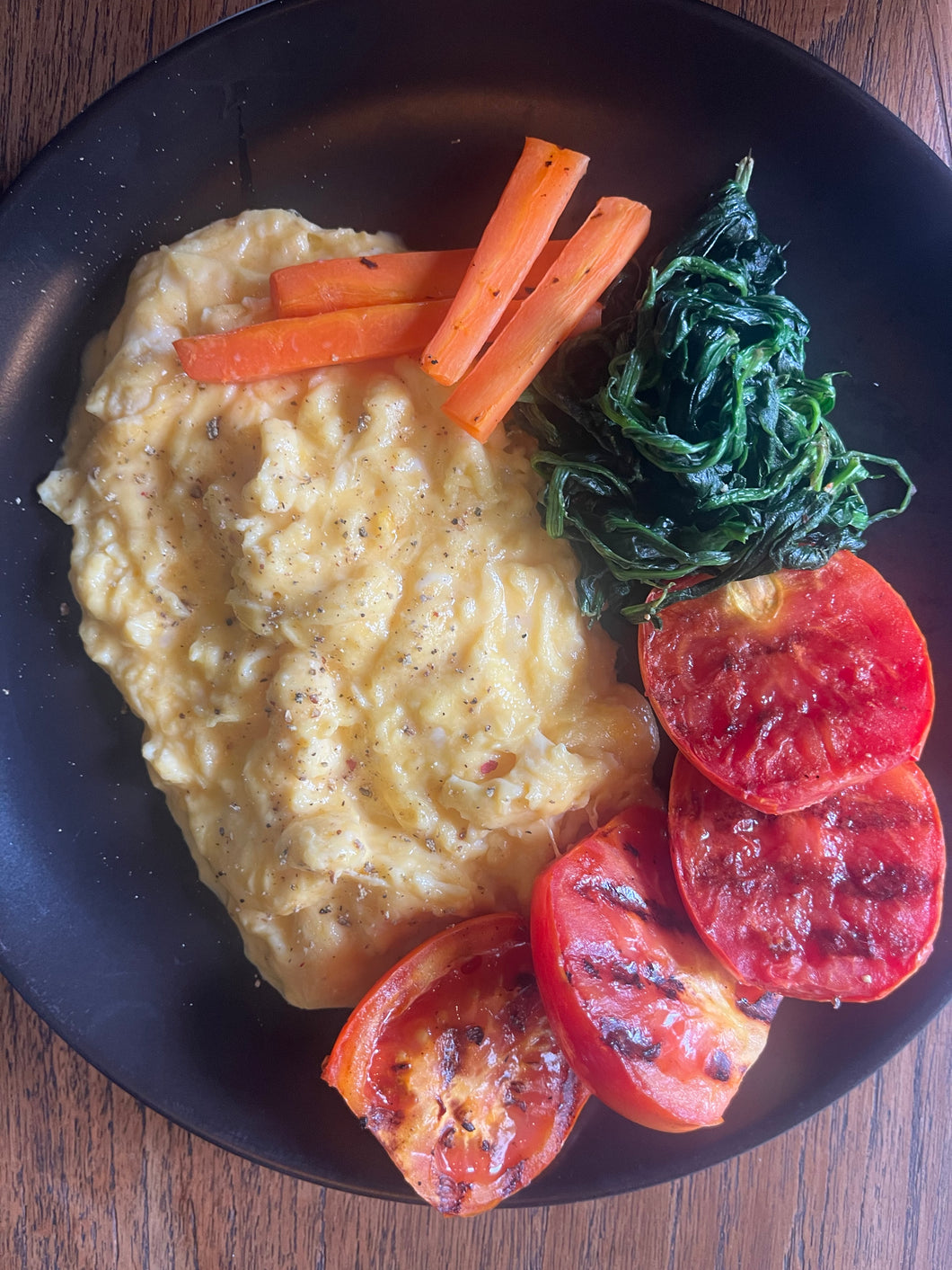 e. creamy scrambled veggie eggs