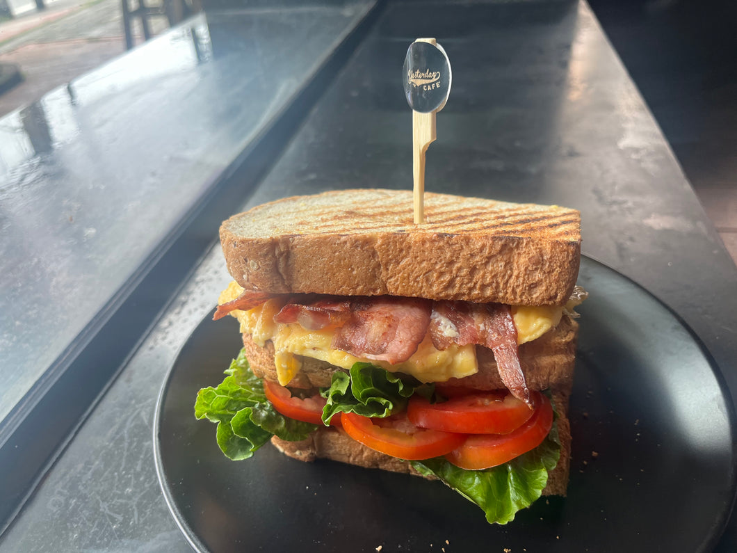 o. bacon scramble whole wheat toast