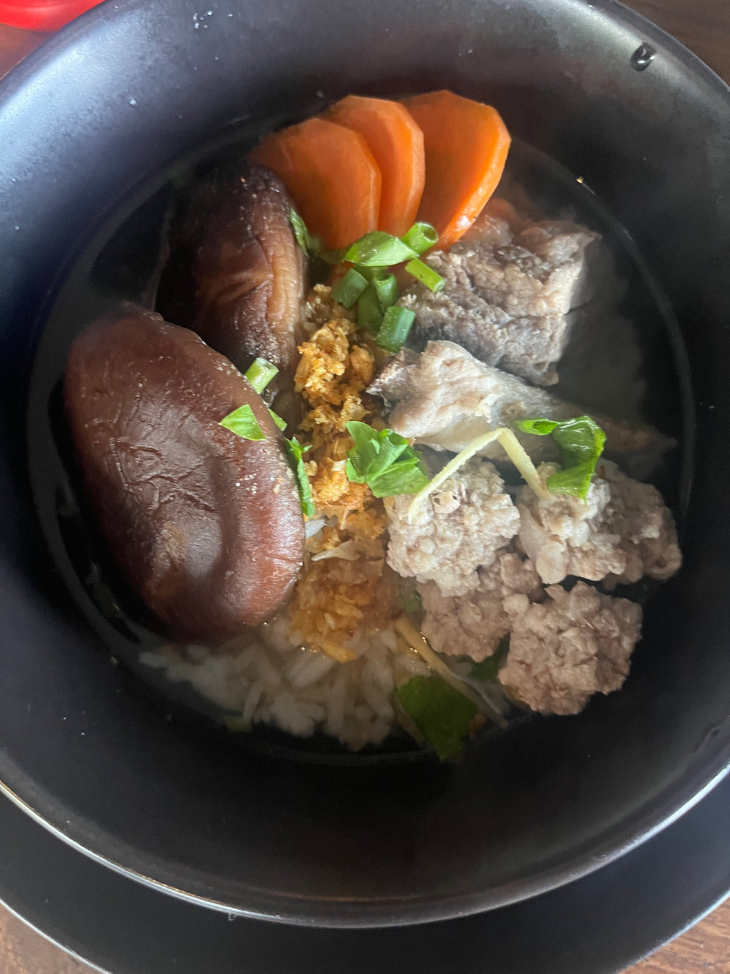 X hearty pork rice soup